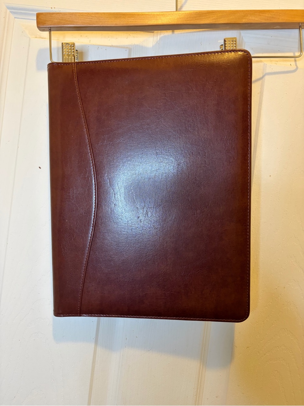 ROYCE New York Brown Leather Portfolio Binder - flaw pictured